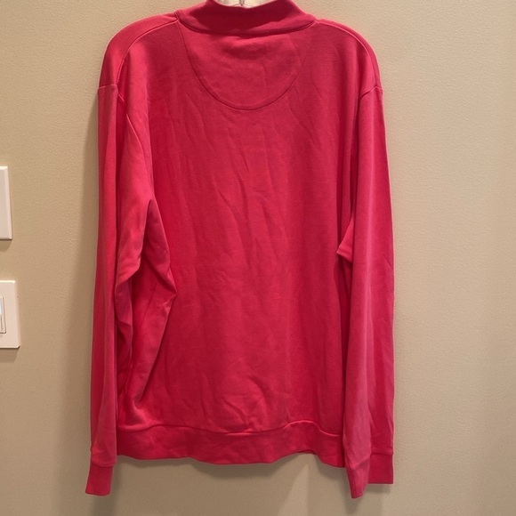 Peter Millar Pima Cotton 1/4 Zip Long Sleeve Sweater Pullover Pink Size XL - Picture 3 of 8